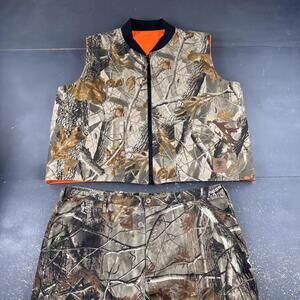 Realtree Hardwoods x Bob Allen Hunting Vest & Cargo Pants Mens 2XL NWOT